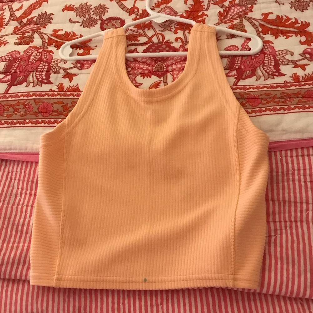 Lululemon Athletica Apricot Ribbed Tank Top